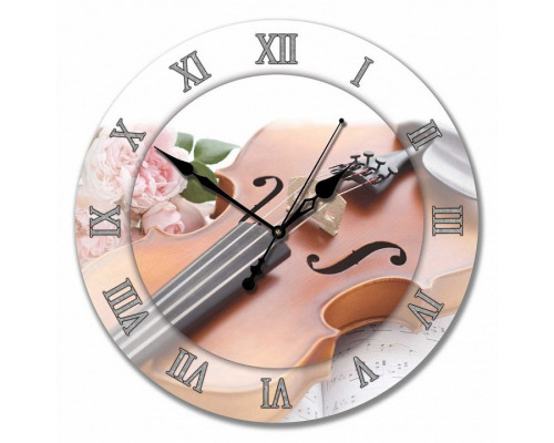 Настенные часы (33x4 см) Скрипка 01-027