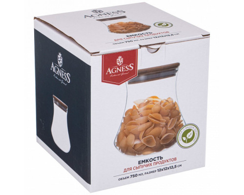 Банка для пищевых продуктов (12x12.5 см) Agness 250-141