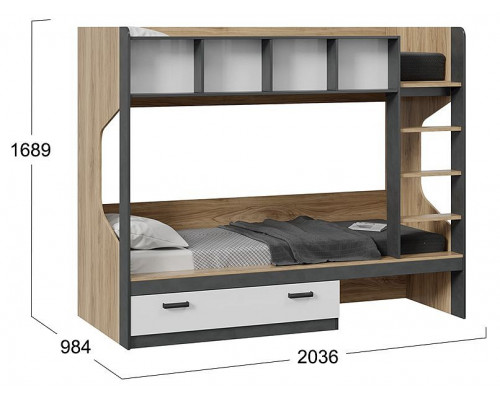 Кровать двухъярусная Рико ТД-340.11.01