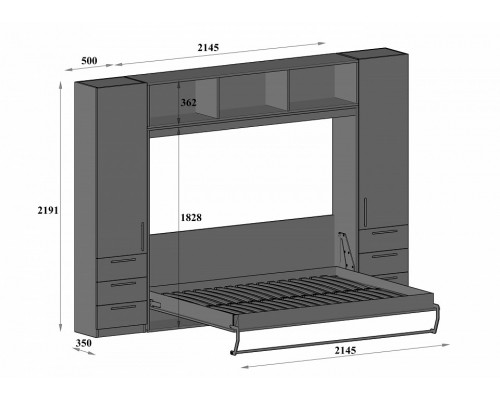 Стенка для спальни Strada 160