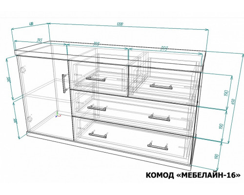 Комод Мебелайн-16