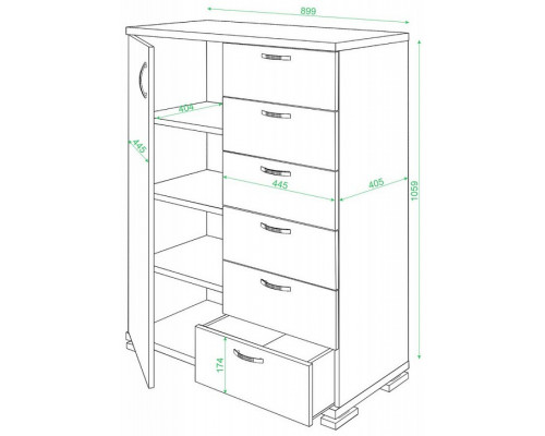 Комод ТБ-6МН ВК