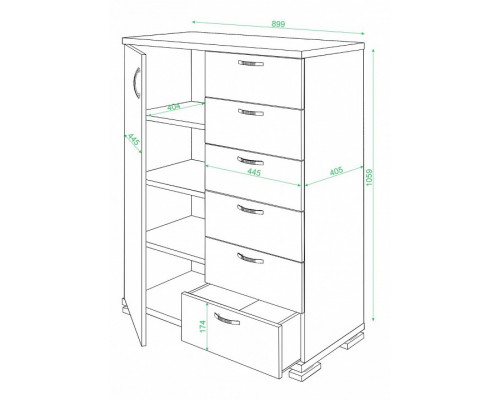 Комод Домино ТБ-6М