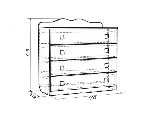 Комод Фэнтези MDF-06