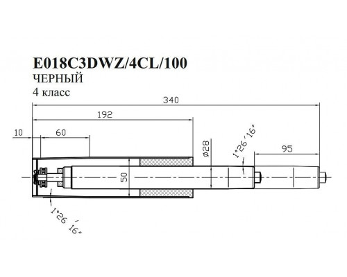 Газ-лифт E018C3DWZ-4CL-100