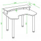 Стол компьютерный Домино Lite СКЛ-Игр120МО+НКИЛ120