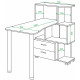 Стол компьютерный Домино СЛ-5-3СТ-2+БЯ