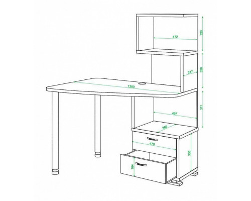 Стол компьютерный Домино СКМ-60