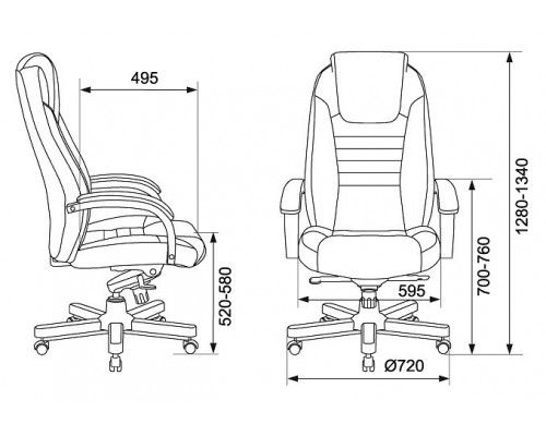 Кресло для руководителя T-9923WALNUT