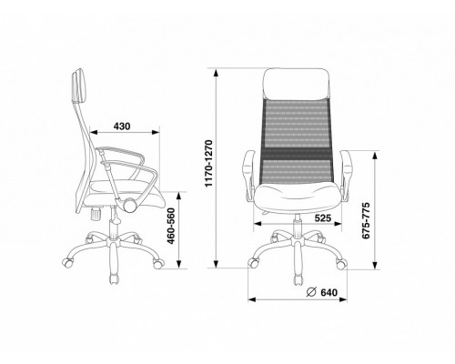 Кресло компьютерное KB-6N/SL/DG/TW-12