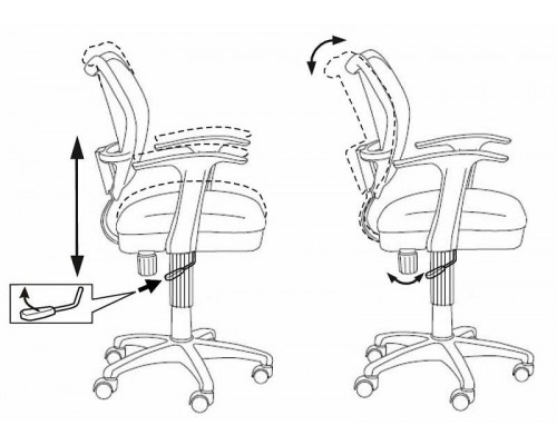 Кресло компьютерное Бюрократ CH-W797/LB/TW-55