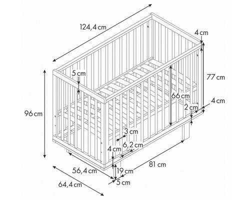 Кроватка Polini Kids Simple 340