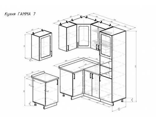 Гарнитур кухонный Гамма-7