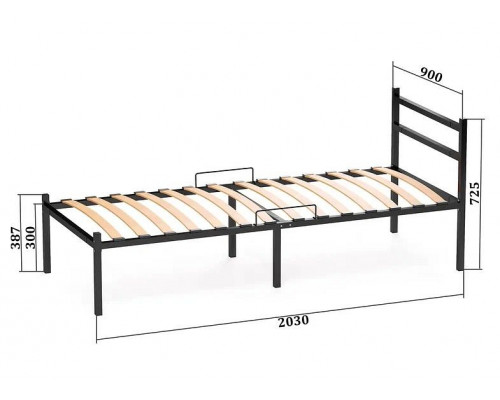 Кровать односпальная Элимет 2000x900