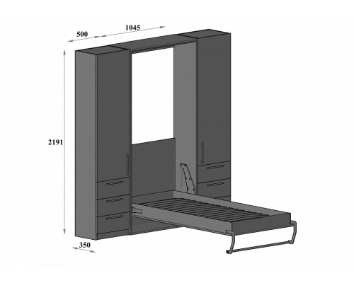 Стенка для спальни Smart 90