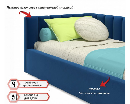 Кровать односпальная Milena 2000x900 с ПМ и матрасом ГОСТ