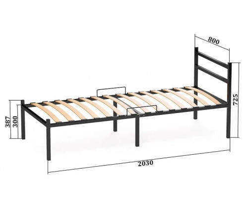Кровать односпальная Элимет 2000x800