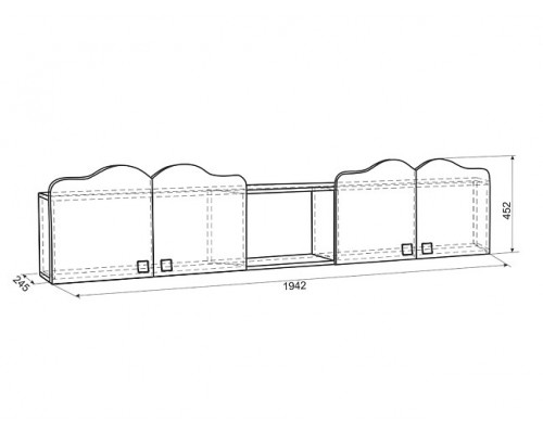 Полка комбинированная Фэнтези MDF-04