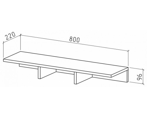 Полка навесная Лайт-51