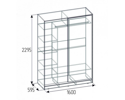 Шкаф-купе Домашний 1600