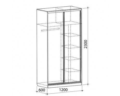 Шкаф-купе Рио 1-600