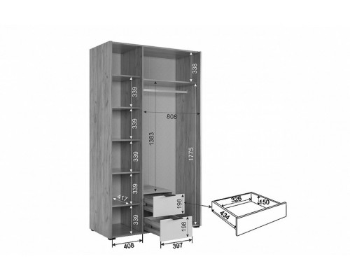 Шкаф платяной Адам