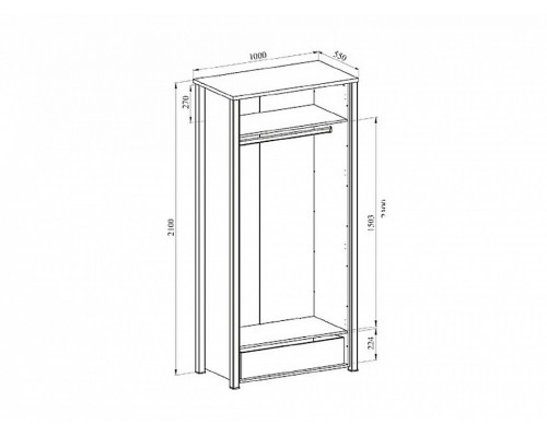 Шкаф платяной Изабель ИЗ-12