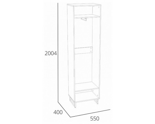Шкаф платяной Фолк НМ 014.01