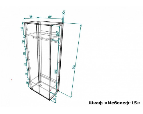 Шкаф платяной Мебелеф-15