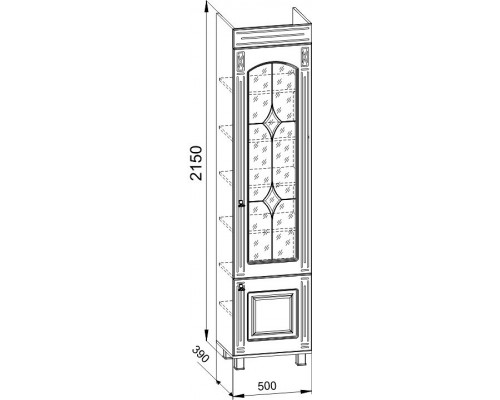 Шкаф-витрина Элизабет ЭМ-4