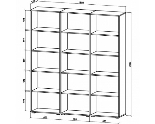 Стеллаж комбинированный Тунис-6