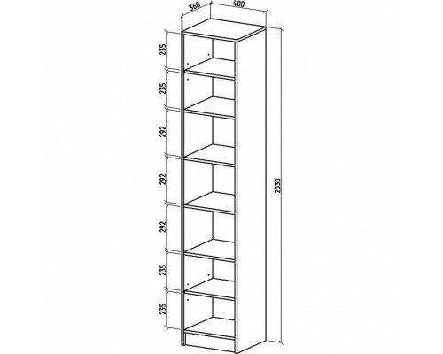 Стеллаж комбинированный Бостон-5