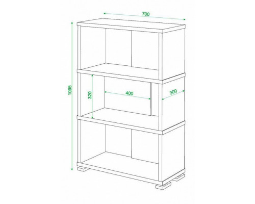 Стеллаж книжный Домино нельсон СБ-10_3