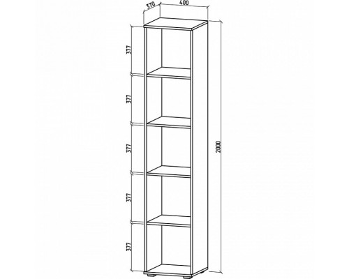 Стеллаж комбинированный Тунис-2