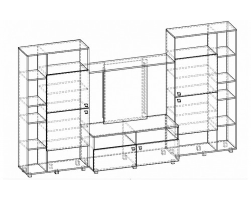 Стенка для гостиной Лофт XXL