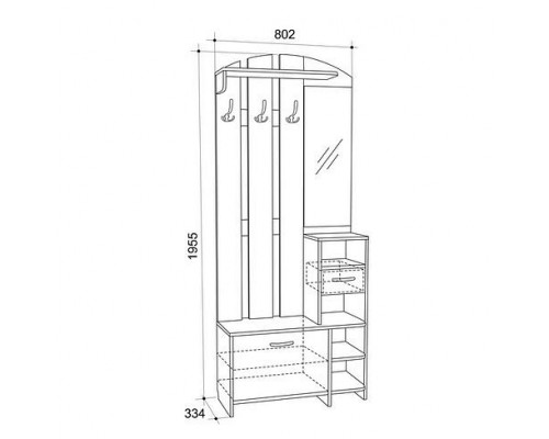 Стенка для прихожей Мила