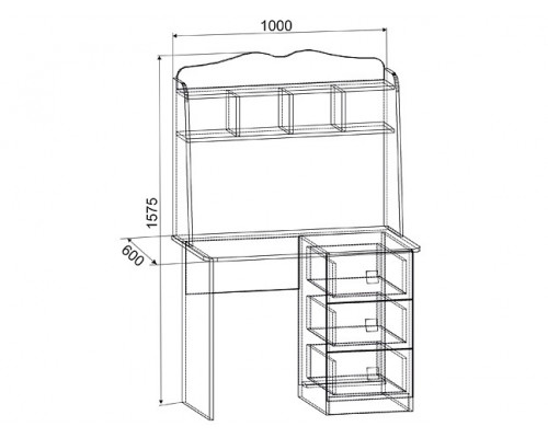 Стол компьютерный Амели MDA-05