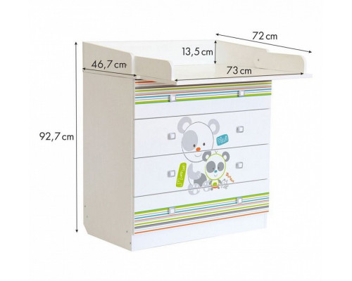 Комод пеленальный Polini Kids Simple 1580
