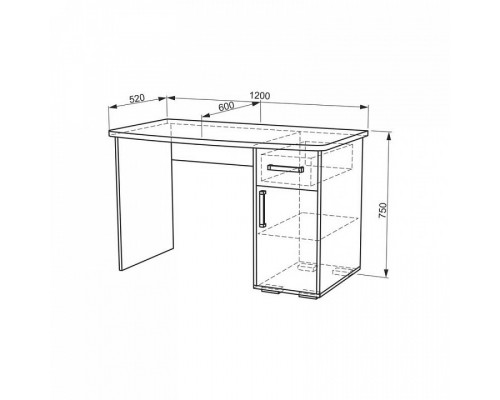 Стол письменный Лайт-1