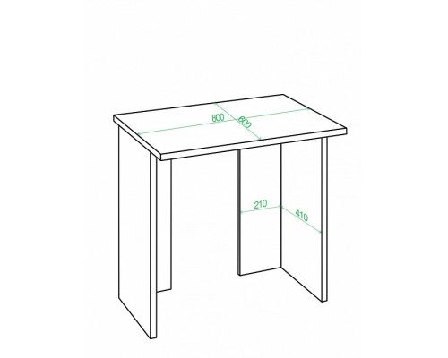 Стол письменный Нельсон Lite СКЛ-Прям80