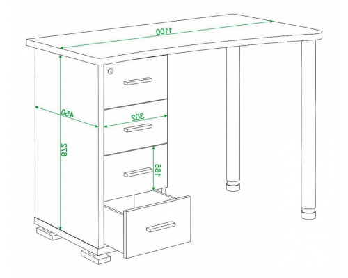 Стол письменный Домино нельсон СКМ-50