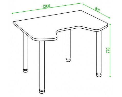 Стол офисный Домино Lite СКЛ-Игр120МО