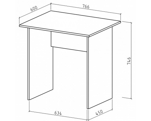 Стол офисный Лайт-1