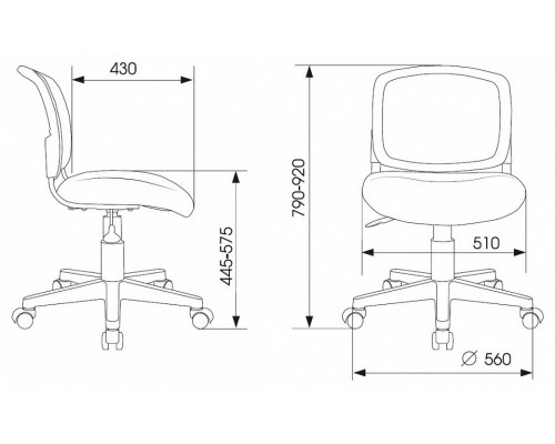 Стул компьютерный CH-W296NX/GF-LT