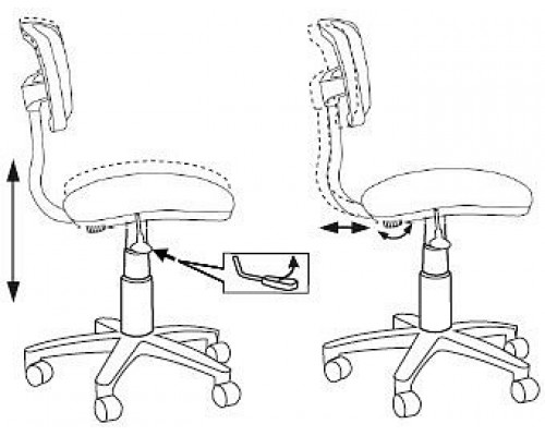 Стул компьютерный Бюрократ CH-W299/LB/TW-55