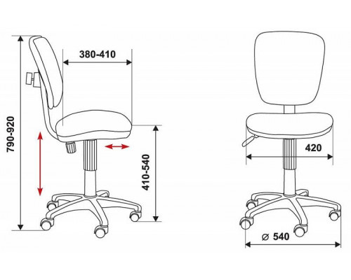 Стул компьютерный CH-204NX/PENCIL-BL