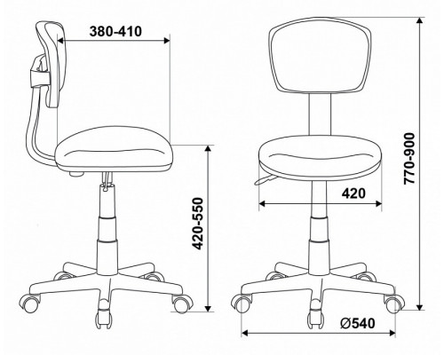 Стул компьютерный Бюрократ CH-W299/PK/TW-13A