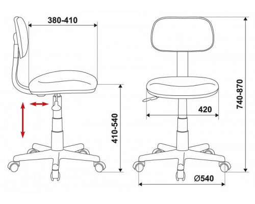 Стул компьютерный CH-201NX/HEARTS-PK