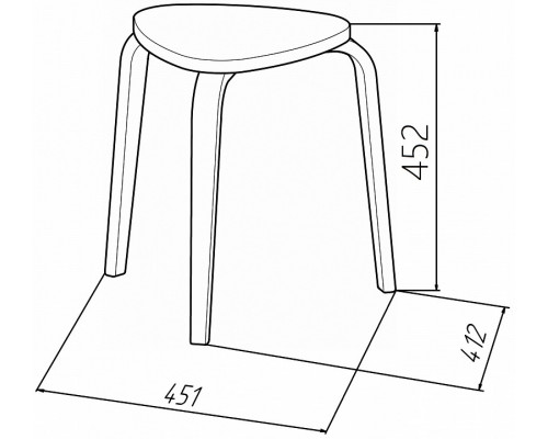 Табурет Треугольный