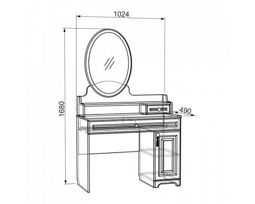 Стол туалетный Белла